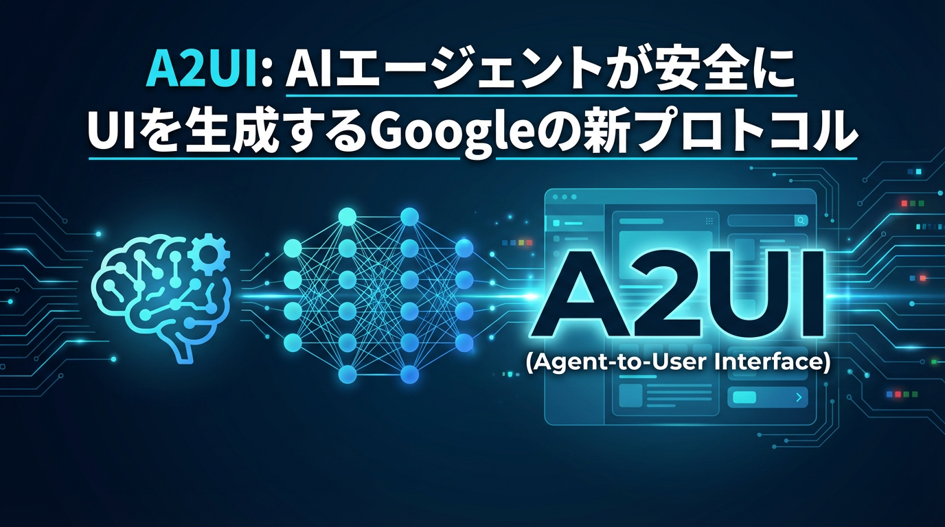 A2UI: AIエージェントが安全にUIを生成するGoogleの新プロトコル cover image