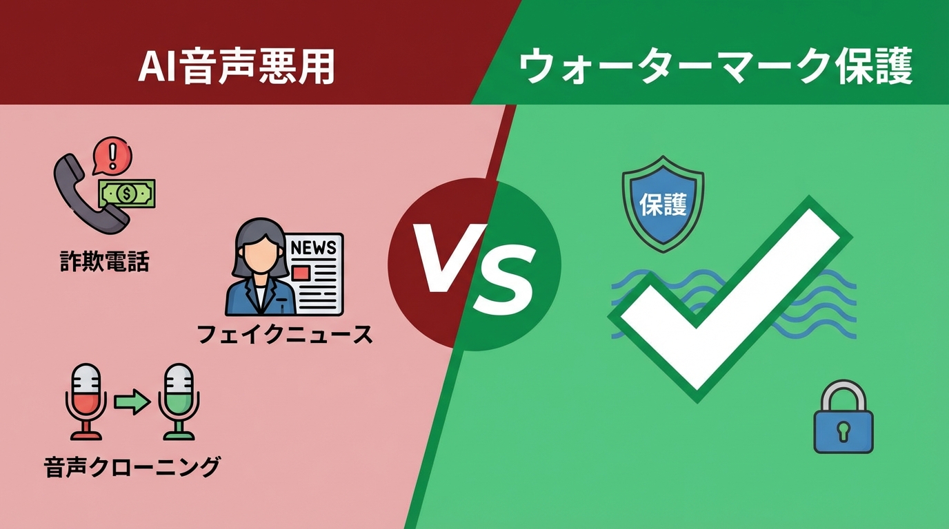 AI音声悪用とウォーターマーク対策