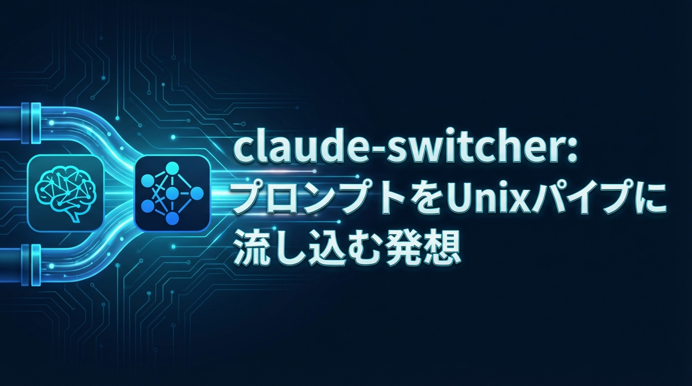 claude-switcher: プロンプトをUnixパイプに流し込む発想 cover image