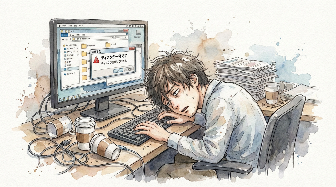 ディスク容量の整理とクリーンアップ