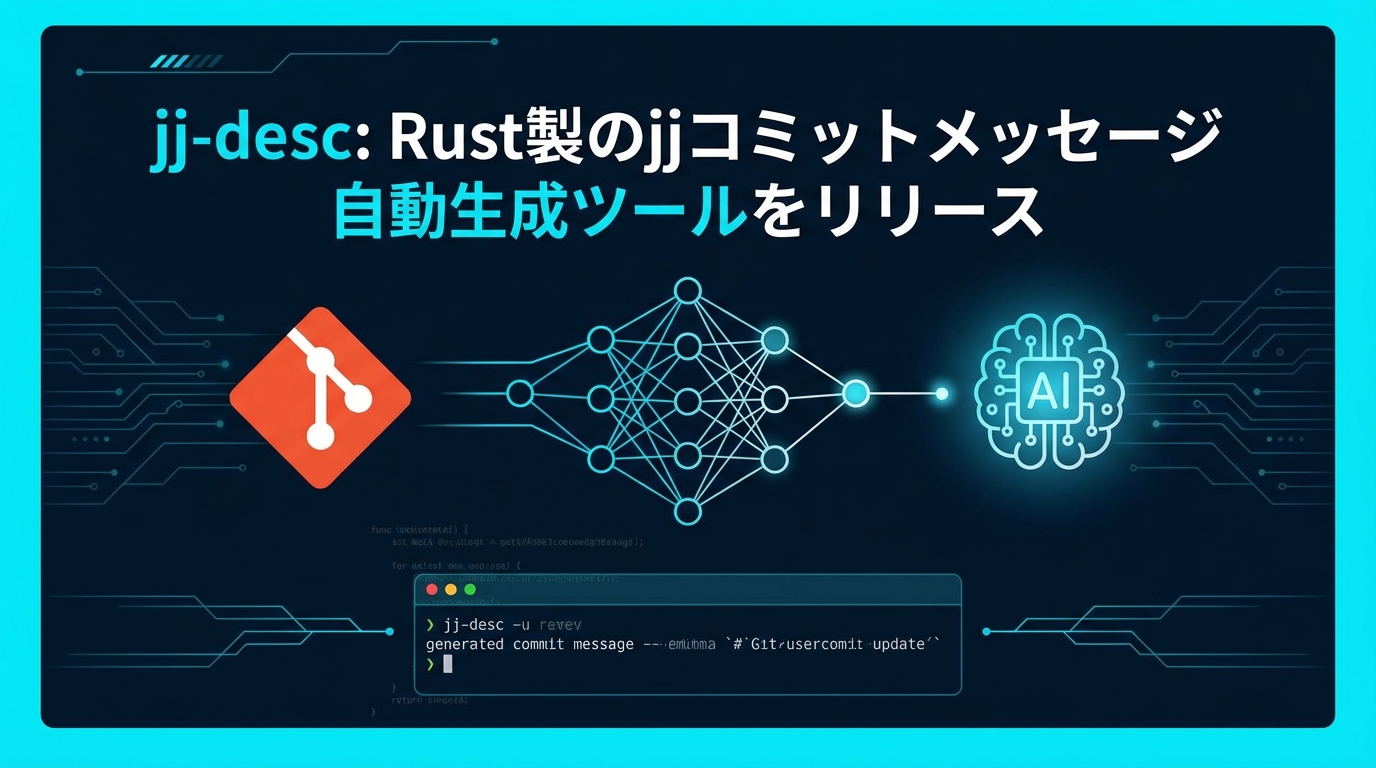 jj-desc: Rust製のjjコミットメッセージ自動生成ツールをリリース cover image