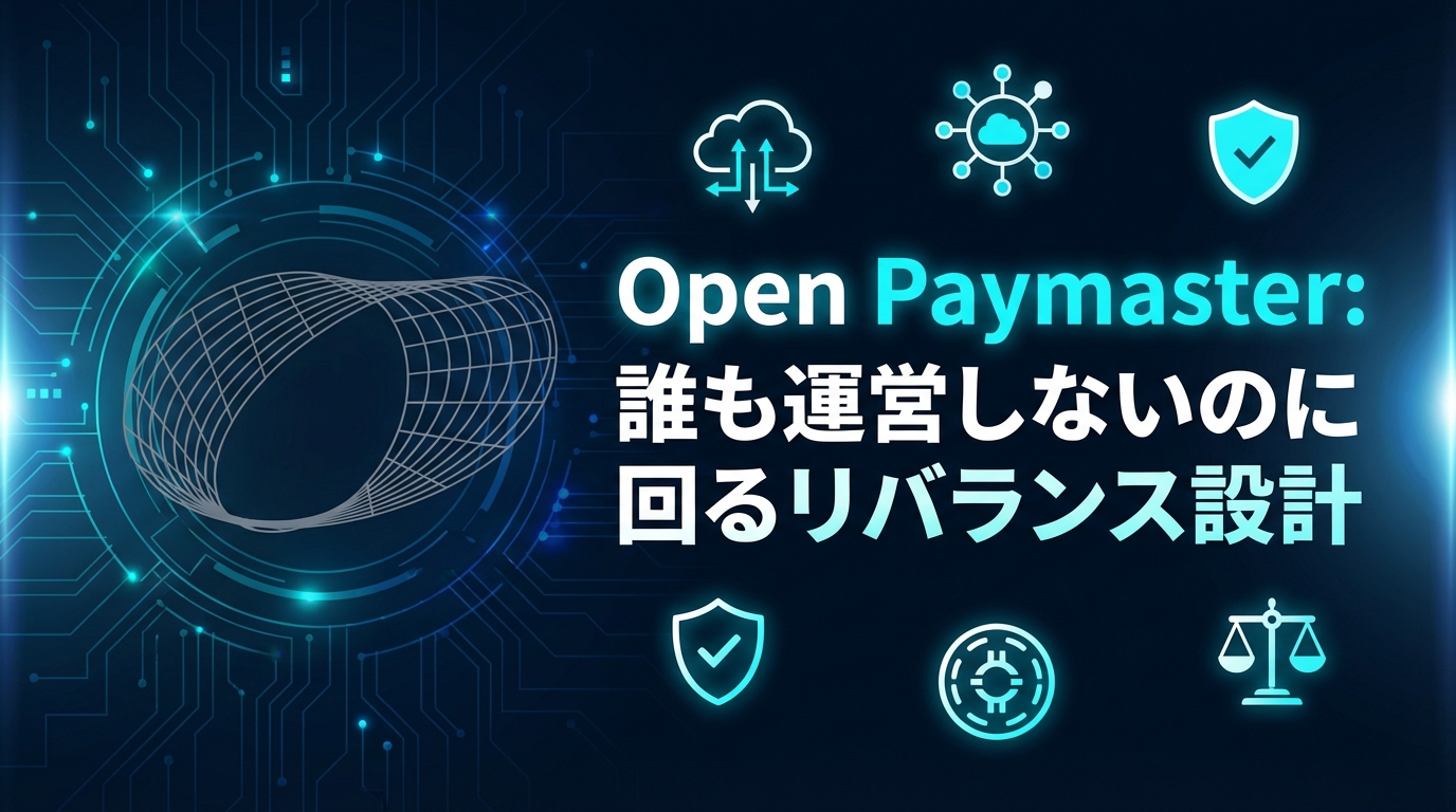 Open Paymaster: 誰も運営しないのに回るリバランス設計 cover image