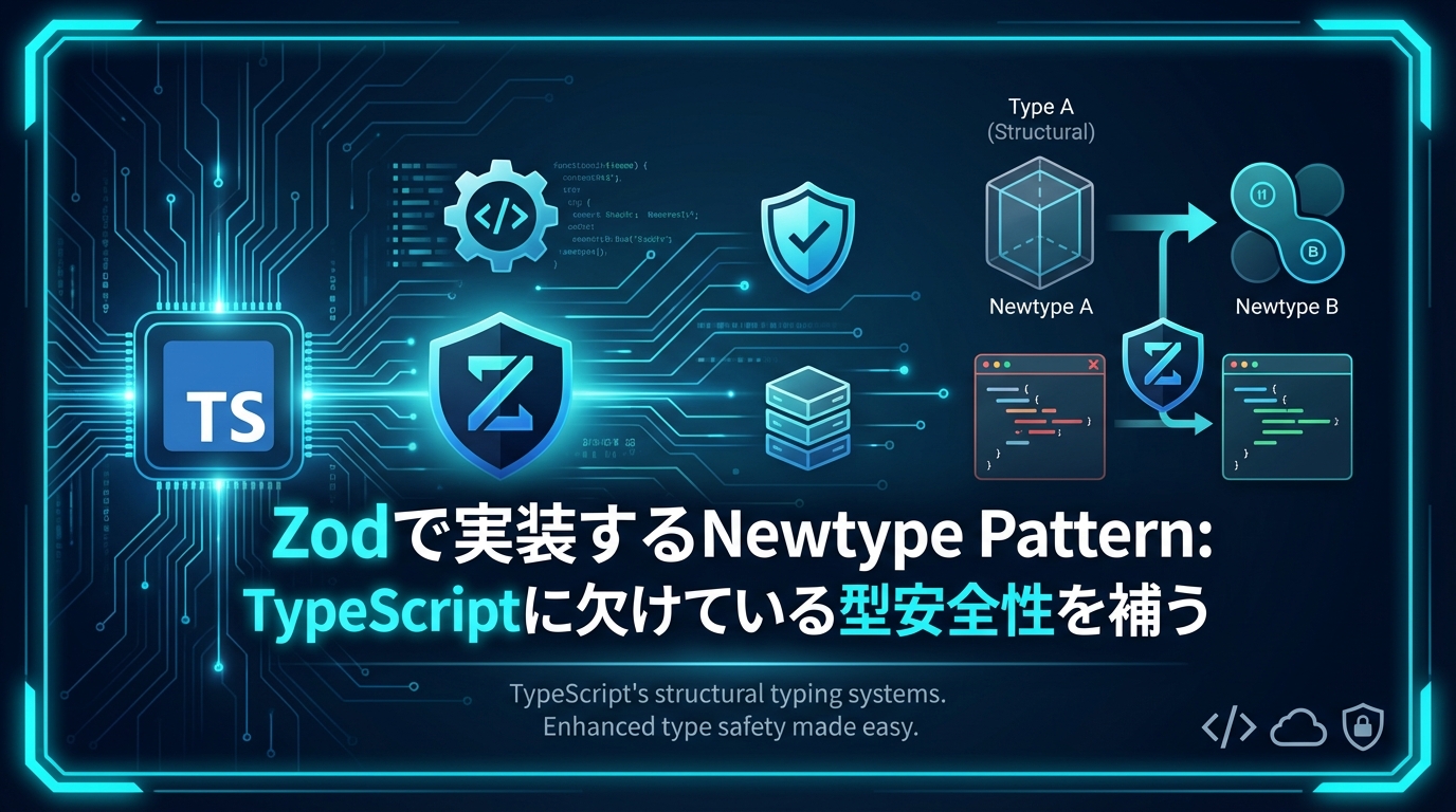 Zodで実装するNewtype Pattern: TypeScriptに欠けている型安全性を補う cover image